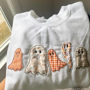 halloween embroidered crewneck sweatshirt t shirt hoodie cute ghost embroidery tee spooky season gift laughinks 1