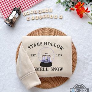 star hollow i smell snow gilmore girls embroidered sweatshirt t shirt christmas embroidery tee gift laughinks 2