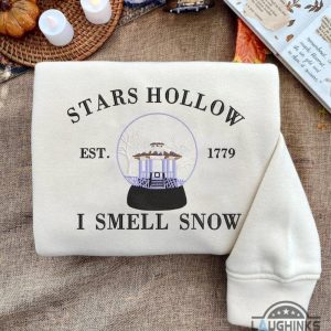 star hollow i smell snow gilmore girls embroidered sweatshirt t shirt christmas embroidery tee gift laughinks 3