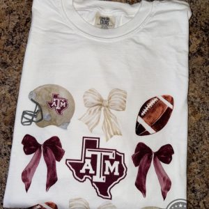 texans tshirt sweatshirt hoodie mommy and me texas a and m college football game day matching outfit bow gift for aggie fans laughinks 1