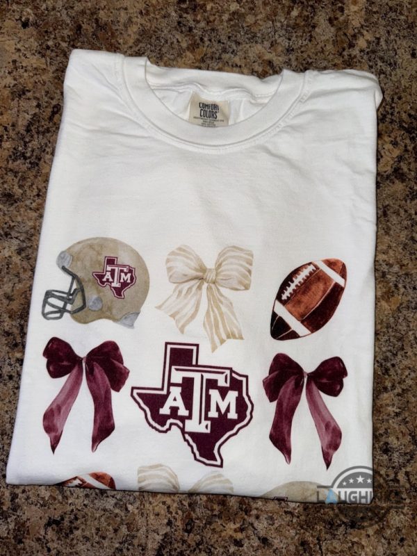 texans tshirt sweatshirt hoodie mommy and me texas a and m college football game day matching outfit bow gift for aggie fans laughinks 1