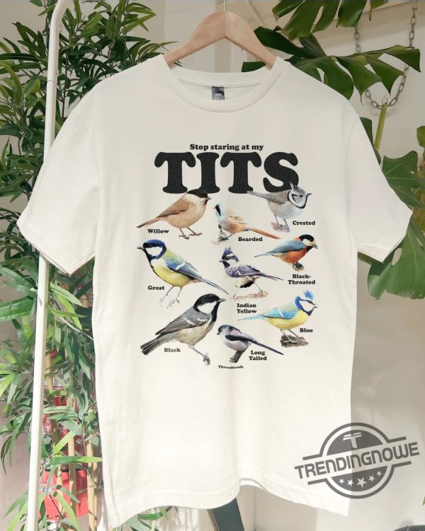 Stop Staring At My Tits Shirt Birds Lovers T Shirt trendingnowe 1