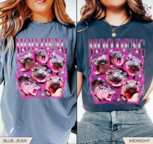 Moo Deng Shirt Moo Deng Hoodie Moo Deng Hippo Sweatshirt Moo Deng Memes Tshirt giftyzy 3