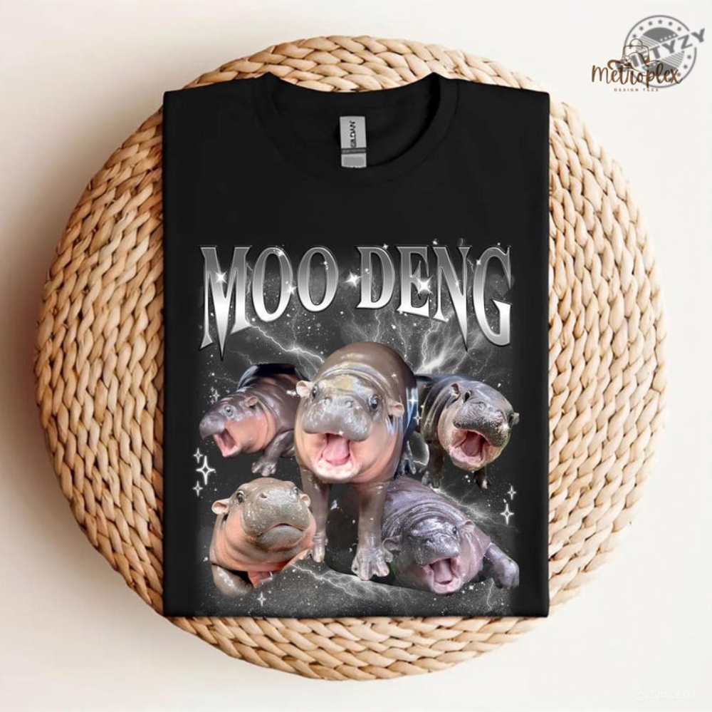 Moo Deng Meme Shirt Funny Shirt I Love Moo Deng Tee Moo Deng Fan Club Sweatshirt Hippo Lover Tshirt Cute Baby Hippo Lover Gift