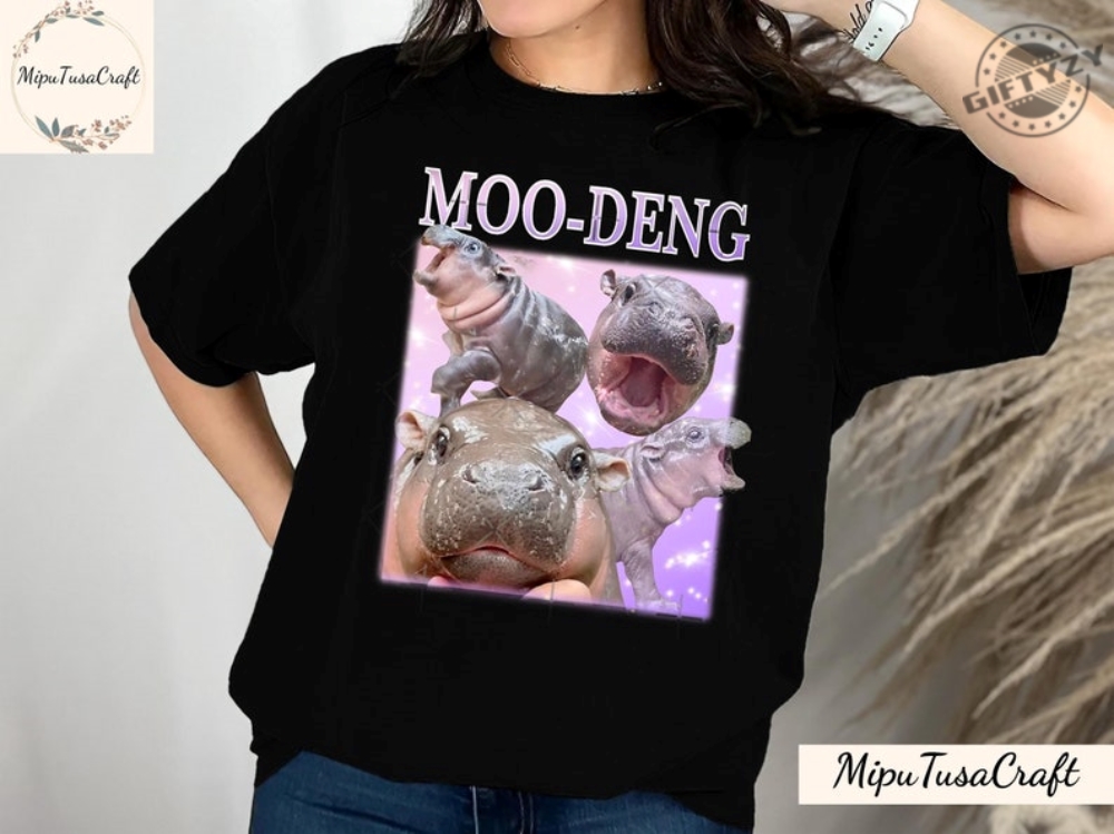 Moo Deng Shirt Moo Deng Gift Baby Hippo Tee Zoo Baby Hippo Hoodie Baby Pygmy Hippo Moo Deng Sweatshirt