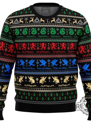 Harry Potter Hogwarts Houses Ugly Christmas Sweater Hogwarts Christmas Sweater revetee 2