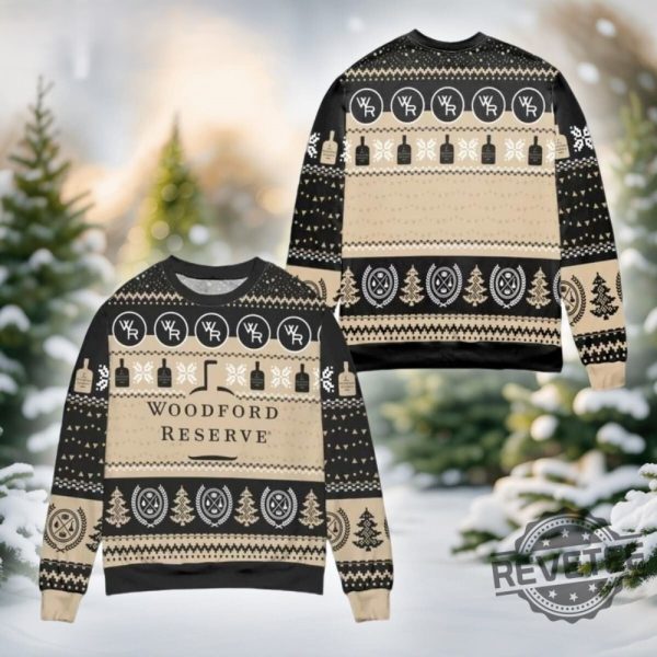 Woodford Reserve Bourbon Ugly Christmas Sweater Woodford Reserve Bourbon Christmas Sweatshirt revetee 3