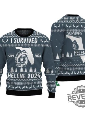 I Survived Hurricane Helene 2024 Ugly Sweater I Survived Hurricane Helene 2024 Shirt revetee 2