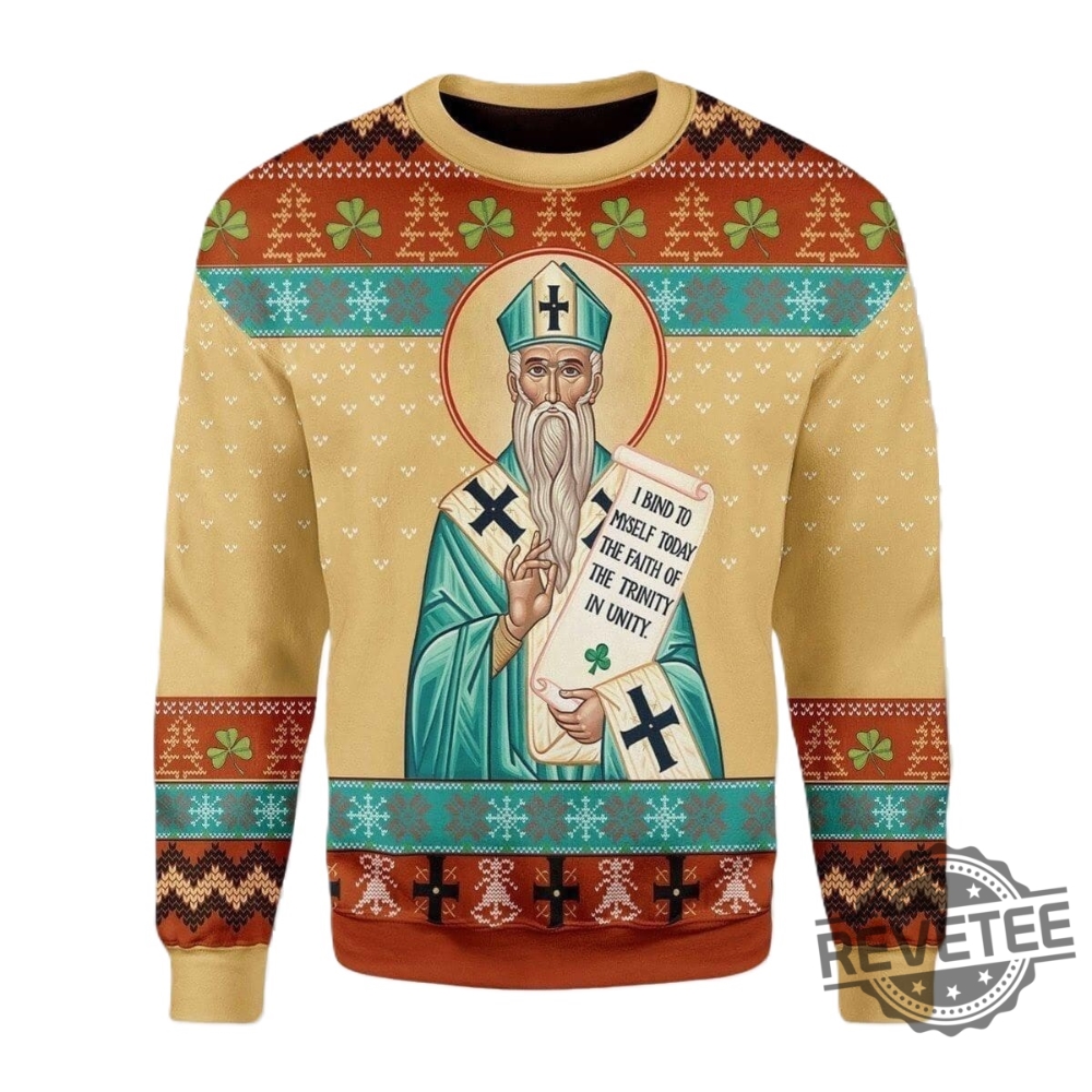 St Patrick Ugly Christmas Sweater St Patrick Christmas Sweatshirt