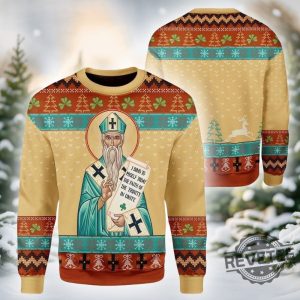 St Patrick Ugly Christmas Sweater St Patrick Christmas Sweatshirt revetee 3