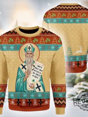 St Patrick Ugly Christmas Sweater St Patrick Christmas Sweatshirt revetee 3