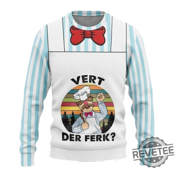 Swedish Chef Ugly Christmas Sweater Swedish Chef Christmas Sweatshirt revetee 2