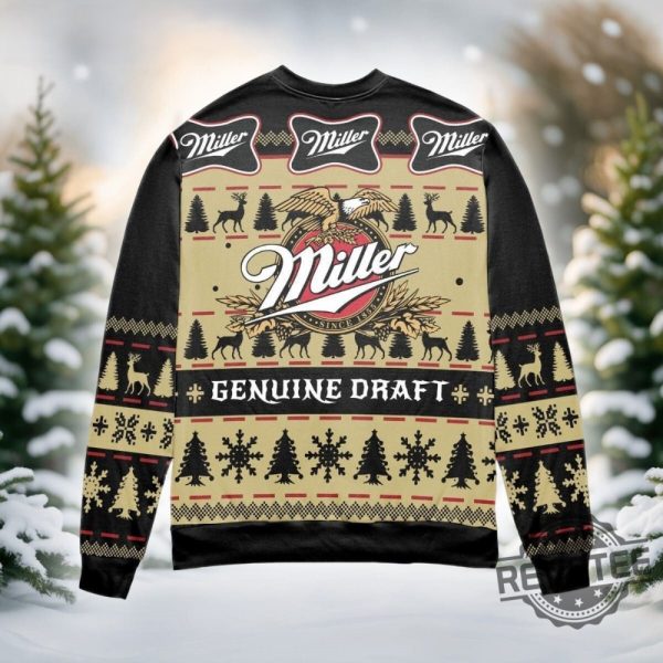 Miller Genuine Draft Ugly Christmas Sweater Miller Genuine Draft Christmas Sweatshirt revetee 1