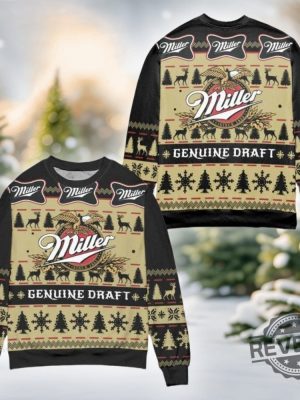 Miller Genuine Draft Ugly Christmas Sweater Miller Genuine Draft Christmas Sweatshirt revetee 2