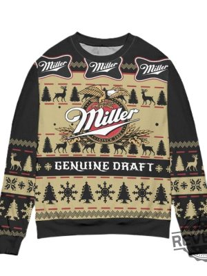 Miller Genuine Draft Ugly Christmas Sweater Miller Genuine Draft Christmas Sweatshirt revetee 3