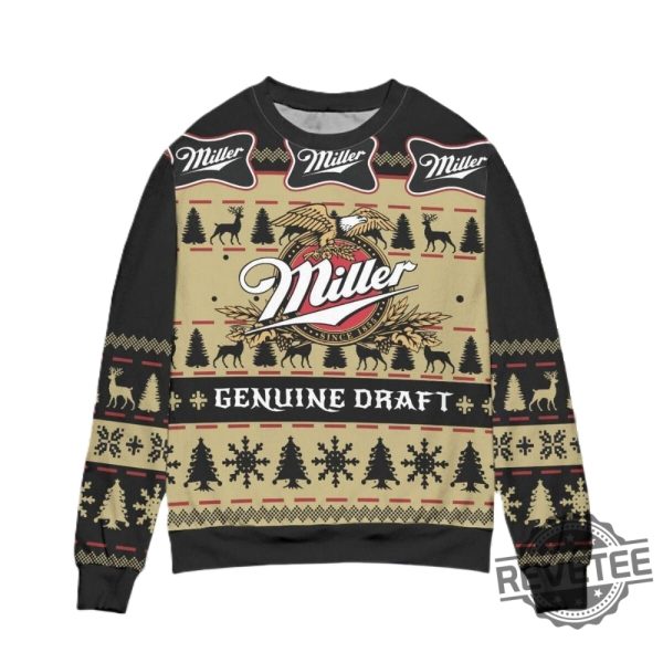 Miller Genuine Draft Ugly Christmas Sweater Miller Genuine Draft Christmas Sweatshirt revetee 3