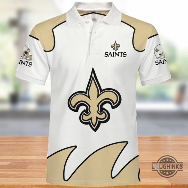 nfl football new orleans saints polo shirt