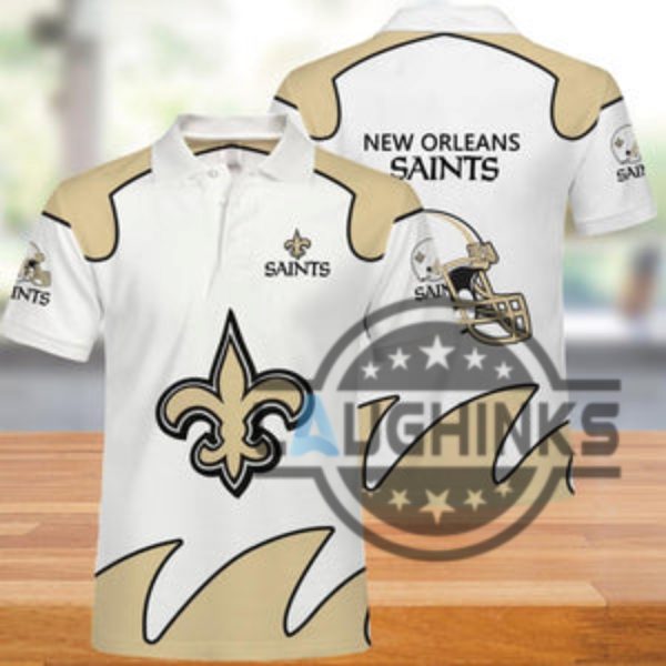 nfl football new orleans saints polo shirt