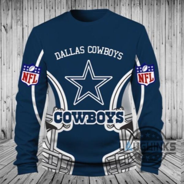 nfl 3d helmet dallas cowboys shirt sweatshirt hoodie