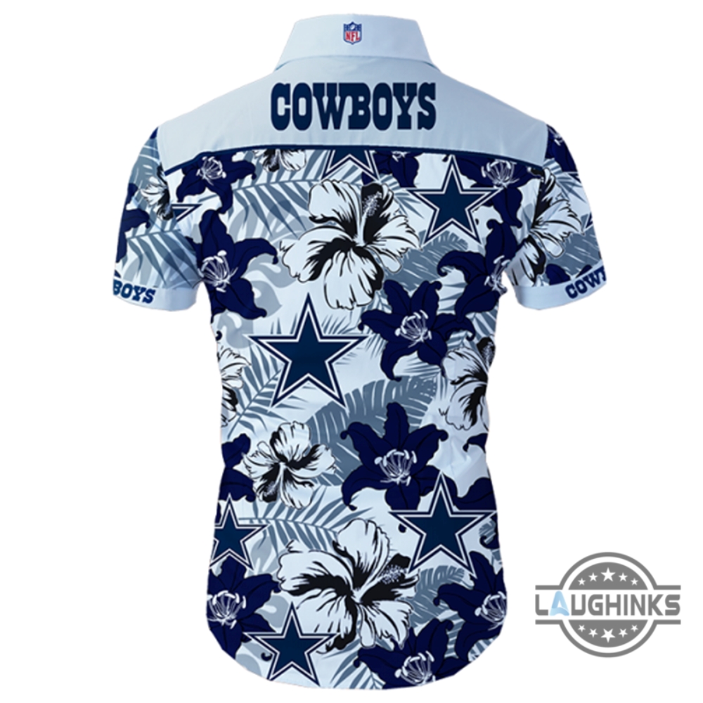 Dallas Cowboys Button Up Shirt Hawaiian Tropical Flower Dallas Cowboys Aloha Beach Shirt And Shorts