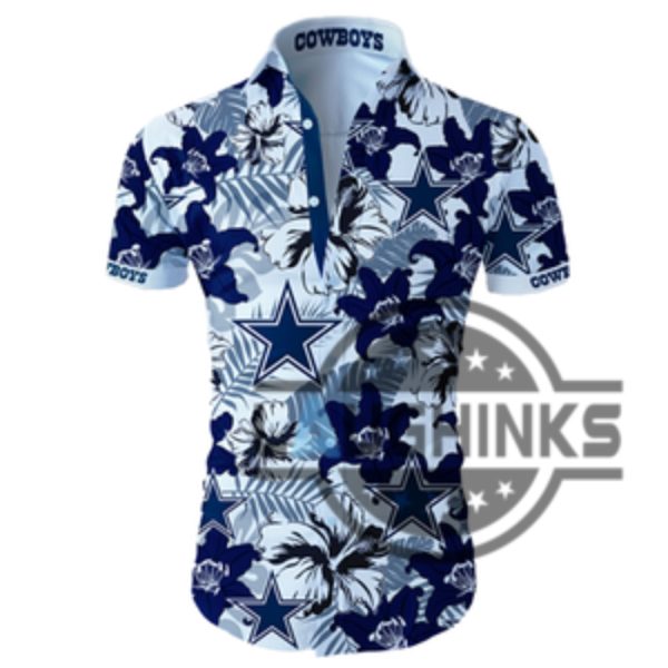 dallas cowboys button up shirt hawaiian tropical flower dallas cowboys aloha beach shirt and shorts laughinks 2