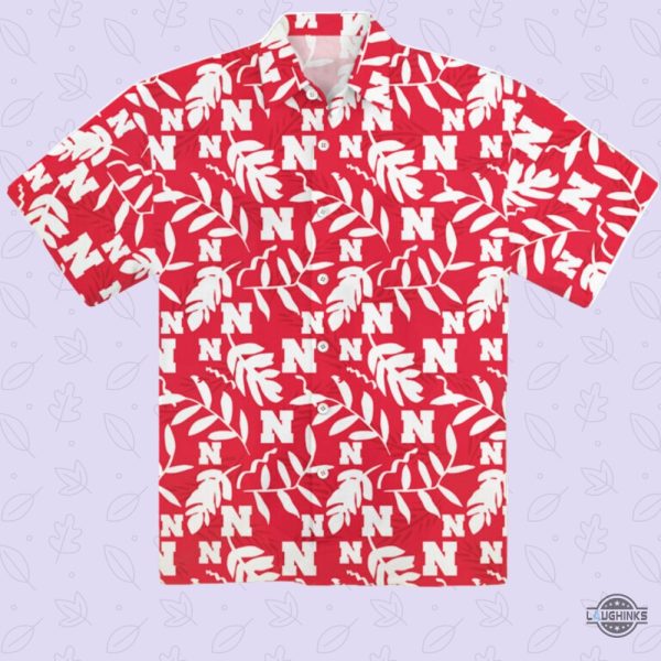 husker hawaiian shirt and shorts nebrask cornhusker football aloha beach button up shirt laughinks 2