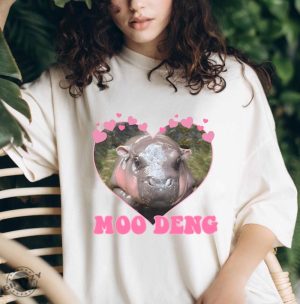 Moo Deng Bouncy Pig Shirt Moo Deng In Thailand Sweatshirt Cute Moo Deng Unisex Hoodie Tiktok Trending Tshirt The Cute Baby Hippo Shirt giftyzy 2