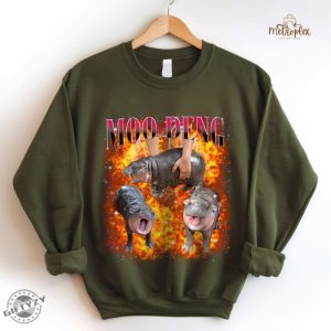 I Love Moo Deng Shirt Hippo Cute Moo Deng Funny Tshirt Moo Deng Bouncy Pig In Thai Picture Hoodie Halloween Gift For Moo Deng Fan Club giftyzy 4