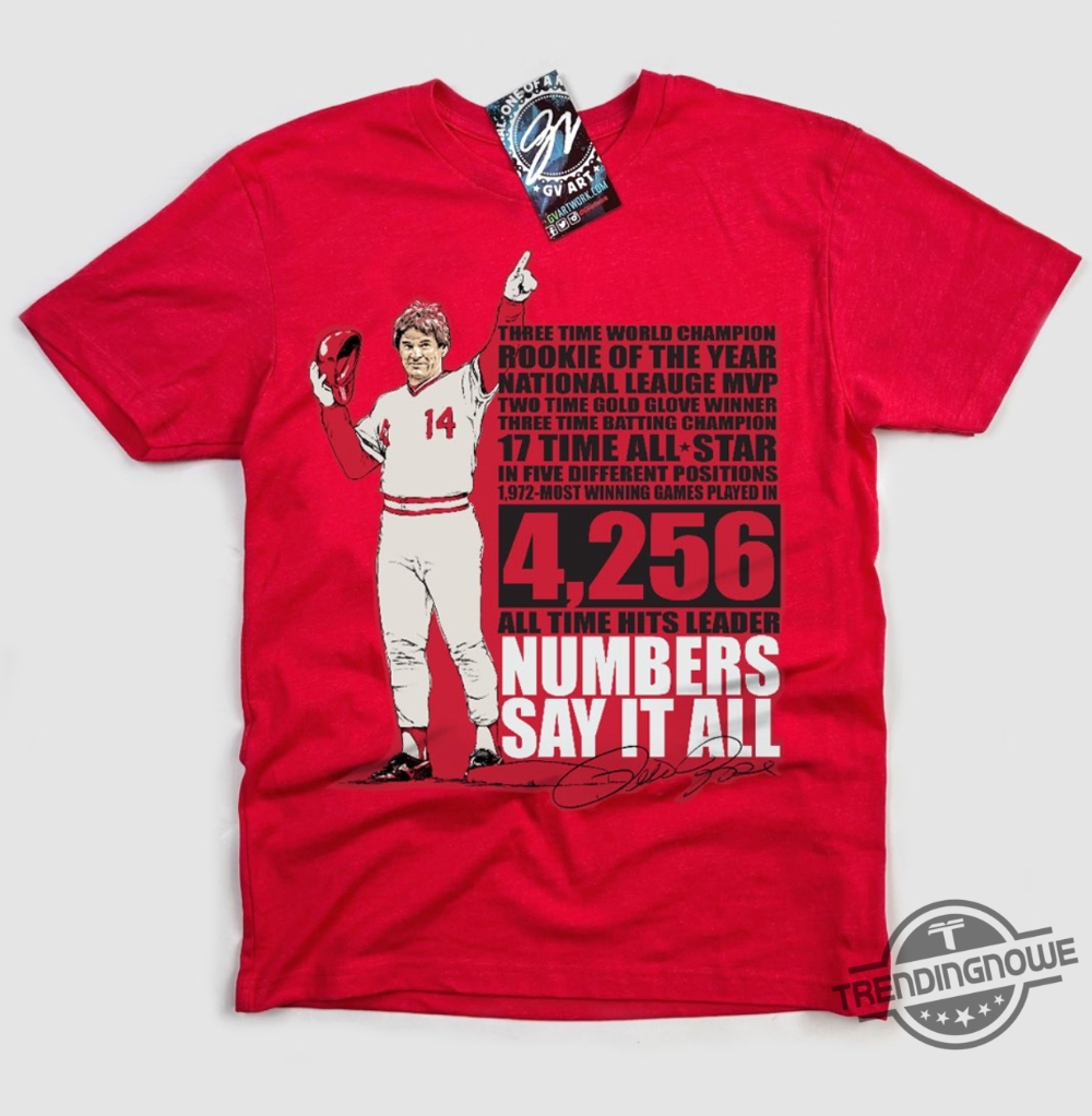 Pete Rose Shirt Charlie Hustle T Shirt Cincinnati Reds Pete Rose Hit King T Shirt