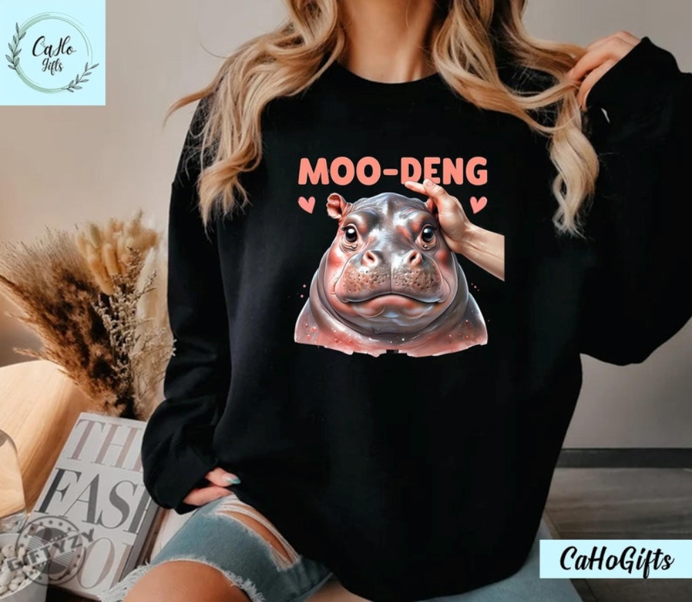 Moo Deng Bouncy Pig In Thai Picture The Cute Baby Hippo Shirt Baby Hippo Khao Kheow Open Zoo Tshirt Baby Hippo Shirt Sweatshirt Hoodie