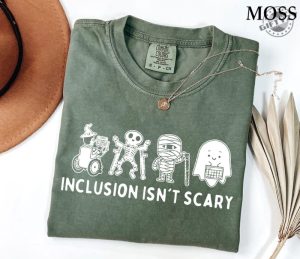 Inclusion Isnt Scary Halloween Shirt Slp Halloween Sweatshirt Halloween Sped Teacher Tshirt Inclusion Awareness Hoodie Teacher Tee giftyzy 2