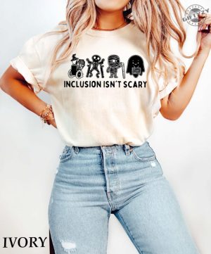 Inclusion Isnt Scary Halloween Shirt Slp Halloween Sweatshirt Halloween Sped Teacher Tshirt Inclusion Awareness Hoodie Teacher Tee giftyzy 4