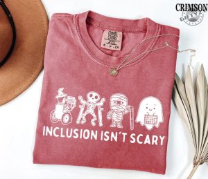 Inclusion Isnt Scary Halloween Shirt Slp Halloween Sweatshirt Halloween Sped Teacher Tshirt Inclusion Awareness Hoodie Teacher Tee giftyzy 6