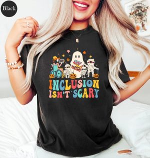 Inclusion Isnt Scary Halloween Shirt Slp Halloween Sweatshirt Halloween Sped Teacher Tee Inclusion Awareness Hoodie Teacher Tee giftyzy 5