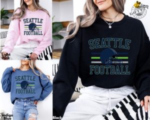 Seattle Football Tshirt Unisex Seattle Sweatshirt Game Day Apparel Seattle Football Fan Shirt Gift For Football Lovers giftyzy 5