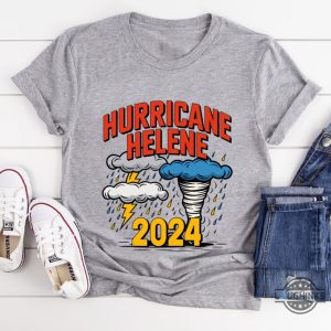 hurricane helene t shirt i survived helene 2024 tee gift for weather enthusiast storm tracker shirt laughinks 1