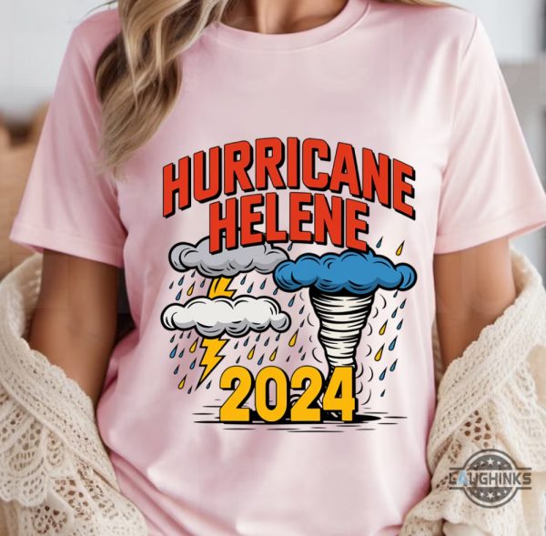 hurricane helene t shirt i survived helene 2024 tee gift for weather enthusiast storm tracker shirt laughinks 2