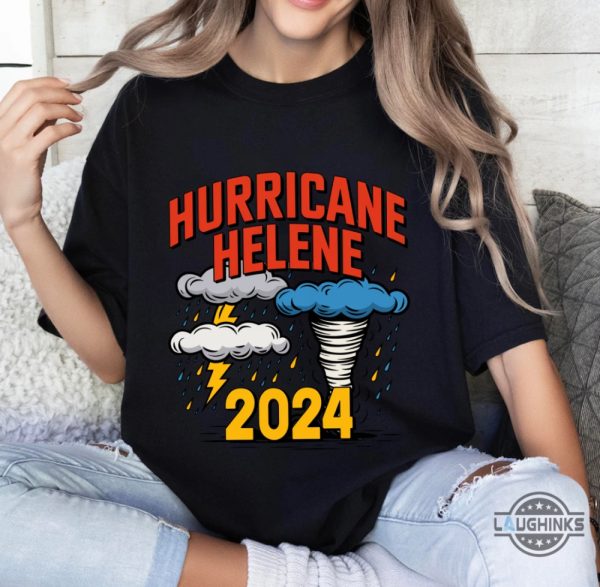 hurricane helene t shirt i survived helene 2024 tee gift for weather enthusiast storm tracker shirt laughinks 3