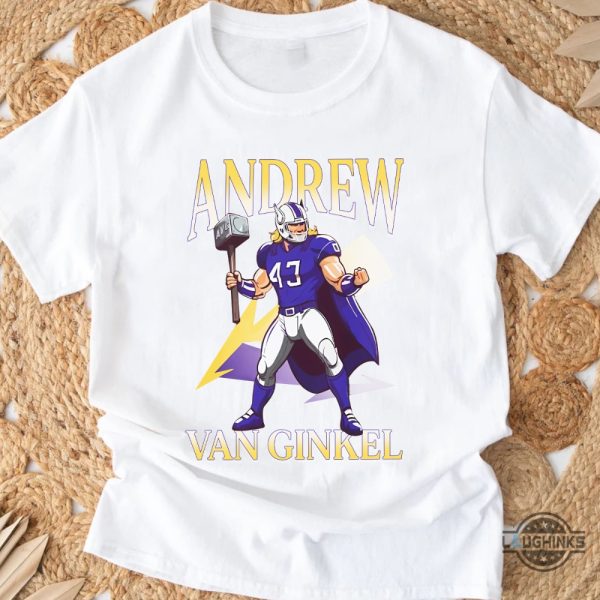 andrew van ginkel thor themed shirt mn vikings football shirt