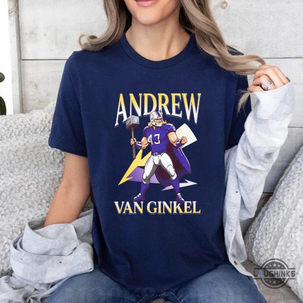 andrew van ginkel thor themed shirt mn vikings football shirt