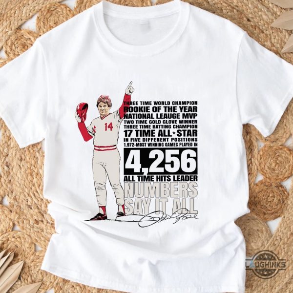 rip pete rose t shirt sweatshirt hoodie all time hits leader signature shirt