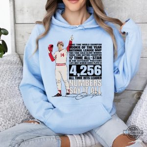 rip pete rose t shirt sweatshirt hoodie all time hits leader signature shirt