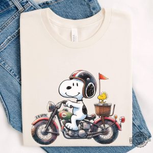 Snoopy Biker Shirt Snoopy Dog Shirt Funny Custom Snoopy Shirt Snoopy Motorbike Funny Shirt revetee 3