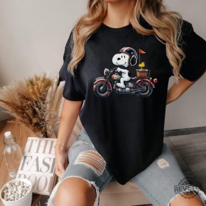 Snoopy Biker Shirt Snoopy Dog Shirt Funny Custom Snoopy Shirt Snoopy Motorbike Funny Shirt revetee 4