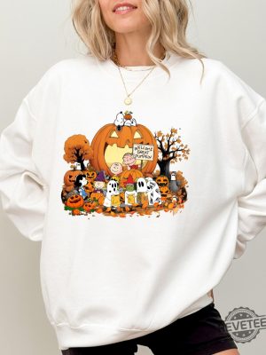 Welcome Great Pumpkin Chris Brown Shirt Snoopy Halloween Shirt Snoopy Halloween Costume Charlie Brown Shirt revetee 3