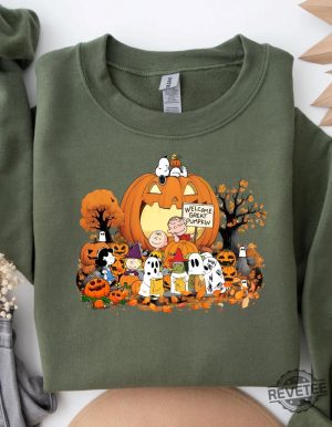 Welcome Great Pumpkin Chris Brown Shirt Snoopy Halloween Shirt Snoopy Halloween Costume Charlie Brown Shirt revetee 4