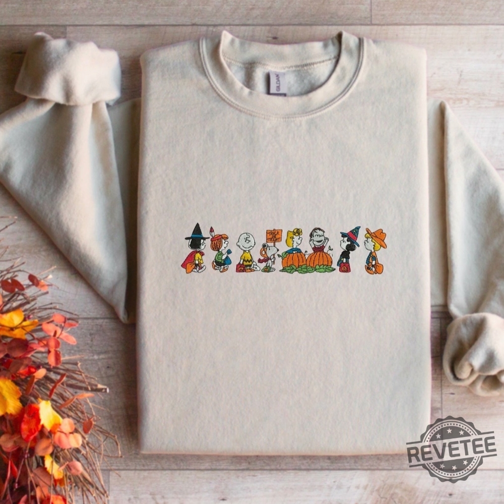 Charlie Brown Embroidered Crewneck Snoopy Halloween Shirt Snoopy Halloween Costume Charlie Brown Shirt