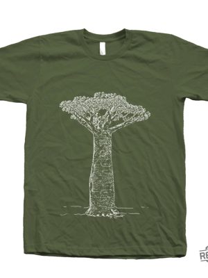 Baobab Tree Tshirt Hand Screen Print Crew Neck T Shirt Baobab Shirt revetee 2