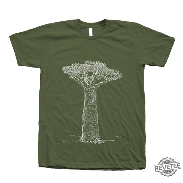 Baobab Tree Tshirt Hand Screen Print Crew Neck T Shirt Baobab Shirt revetee 2