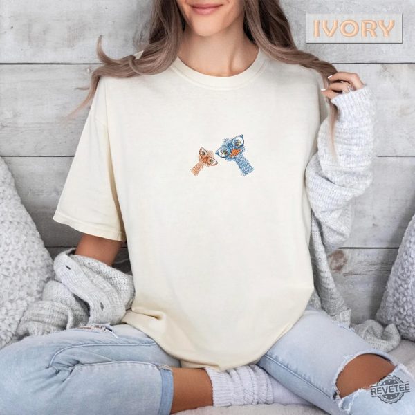 Embroidered Cute Ostrich Art Shirt Wildlife Ostrich Tee Ostrich Lover Tee Ostrich Shirt revetee 1